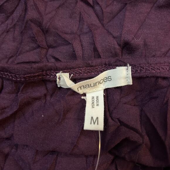 Maurices Crinkle Lace Cami Tank Purple Womens Medium Indie Layering Romantic - Picture 2 of 6